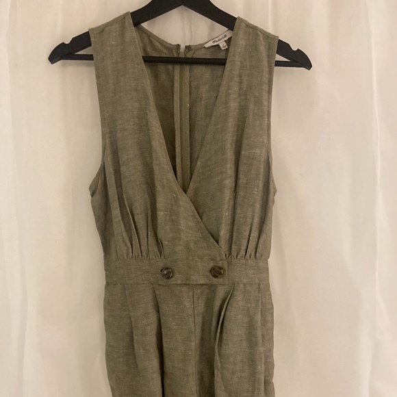 Pants - Madewell Linen Jumpsuit in Green